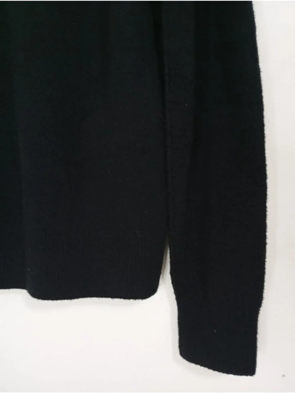 AllSaints Black Crewneck Sweater Mens Large Viscose Wool Blend
